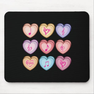 Musiklehrer Valentinstag Candy Heart Musik  Mousepad