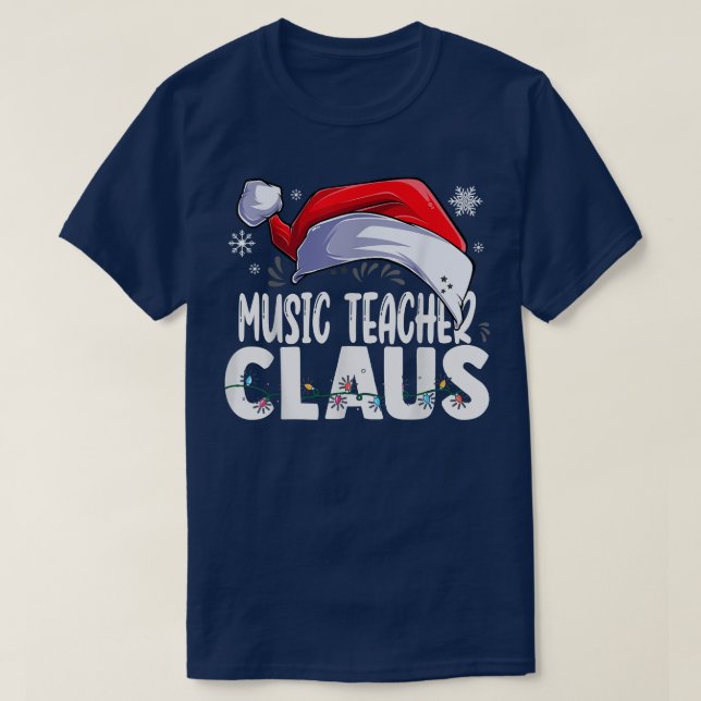 Musiklehrer Weihnachtsmann Weihnachten Matching Co T-Shirt (Design vorne)