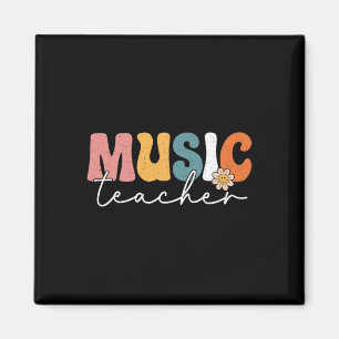 Musiklehrer Zurück zur Schule Musiker Band 1. Tag Magnet
