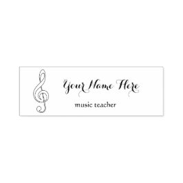 Musiklehrerin, schwarz-weiß, dreieckig permastempel