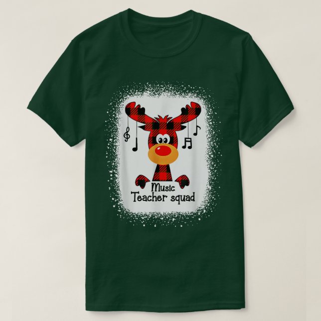 Musiklehrerin Squad Reindeer Funny Teacher Christm T-Shirt (Design vorne)