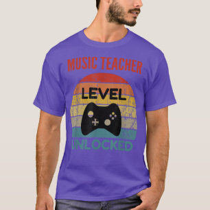 Musiklehrerlevel entsperrt - Gamer-Geschenk T-Shirt