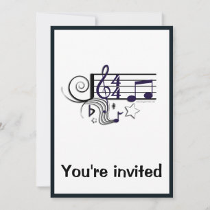 Musikleistung oder Erwägung:Schwarz und Weiß Einladung