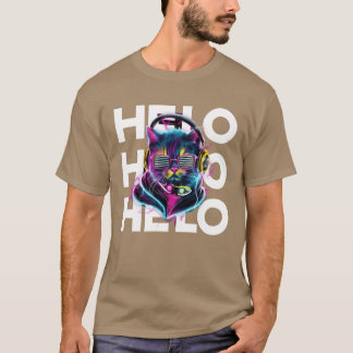 Musikliebender Katzenjunge T-Shirt