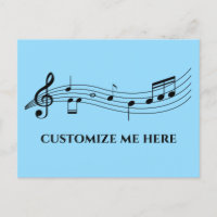 Musikliebeschrift Band Lehrer Custom Music Postcar
