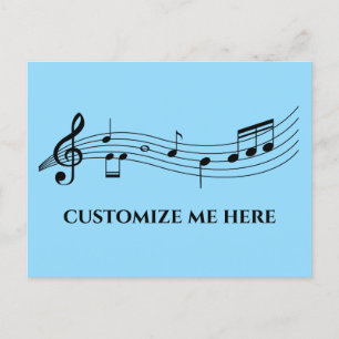 Musikliebeschrift Band Lehrer Custom Music Postcar Postkarte