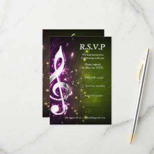 Musikliebhaber-Feierthemen RSVP Karte