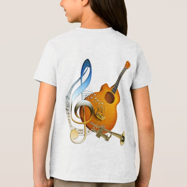 Musikliebhaber-Feierthemen Tri-Blend Shirt (Rückseite)