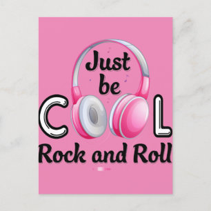 Musikliebhaber Sei einfach cool Rock and Roll Postkarte