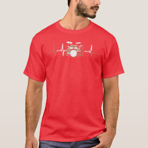 Musikliebhaber Trommel Herzschlag Drummer Geschenk T-Shirt