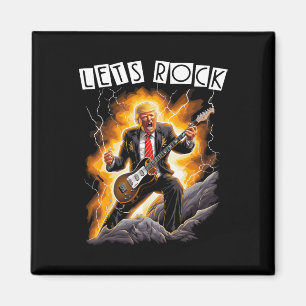 Musikmanie Lustiger Donald Trump spielt Gitarre -  Magnet