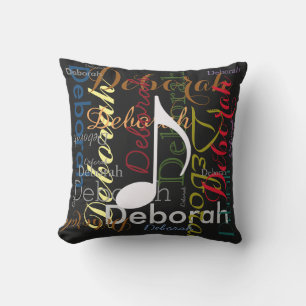 Musikmotivname personalisiert kissen für draußen
