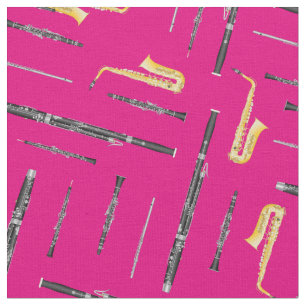 Musikmusiker aus Woodwind Pink Stoff
