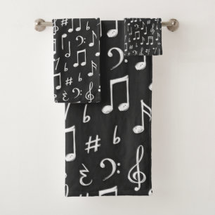Musikmuster Badhandtuch Set