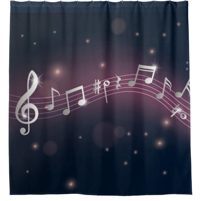 Musikmuster Duschvorhang (Vorderseite)