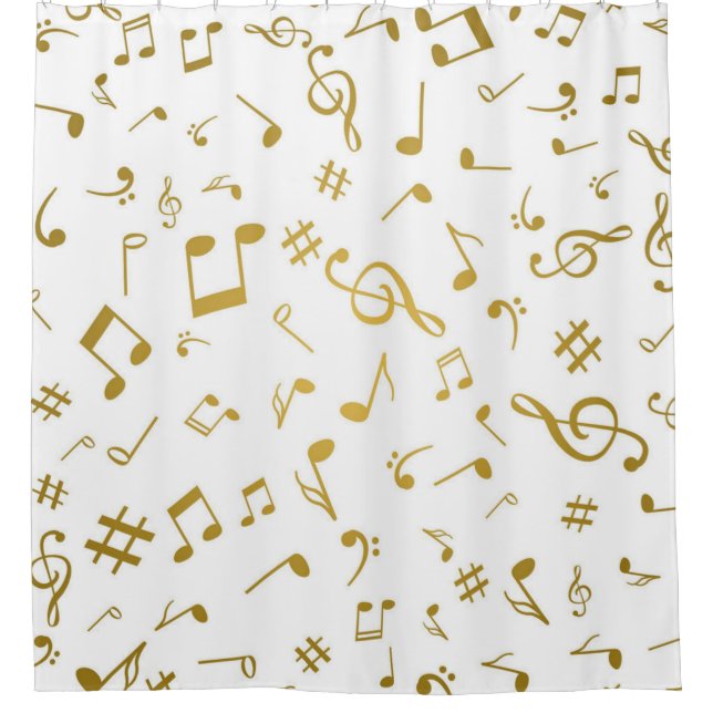 Musikmuster Duschvorhang (Vorderseite)