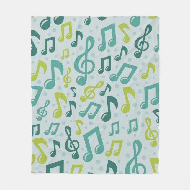 Musikmuster Fleecedecke (Vorderseite)