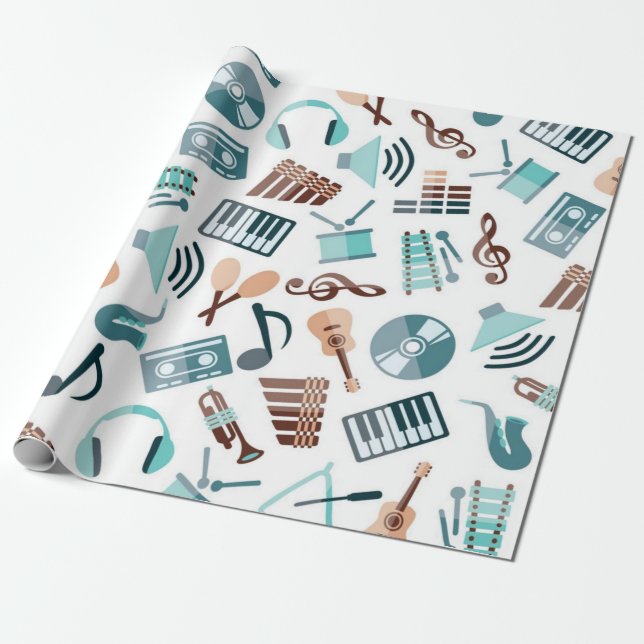 Musikmuster Geschenkpapier (Ungerollt)
