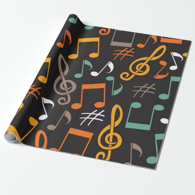 Musikmuster Geschenkpapier (Ungerollt)