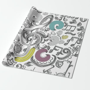 Musikmuster Geschenkpapier