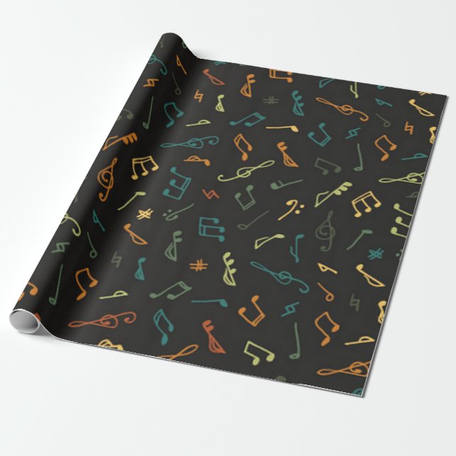 Musikmuster Geschenkpapier (Ungerollt)