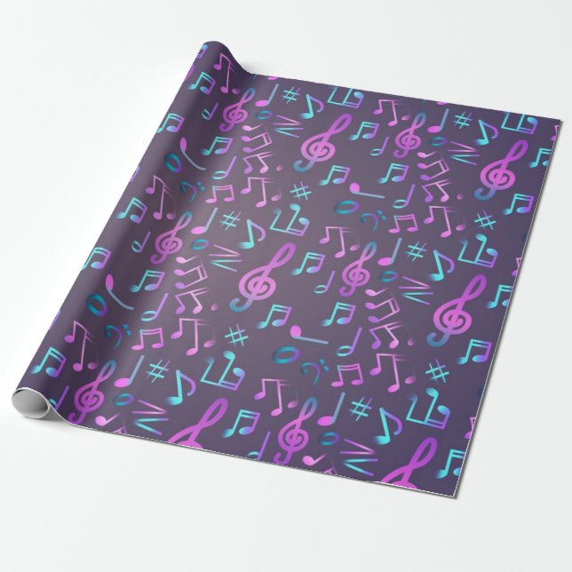 Musikmuster Geschenkpapier (Ungerollt)