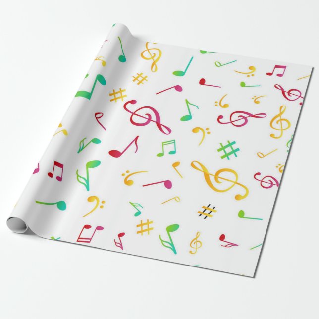Musikmuster Geschenkpapier (Ungerollt)