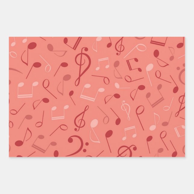 Musikmuster Geschenkpapier Set (Vorderseite)