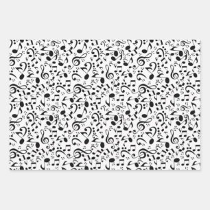 Musikmuster Geschenkpapier Set