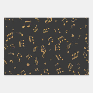 Musikmuster Geschenkpapier Set