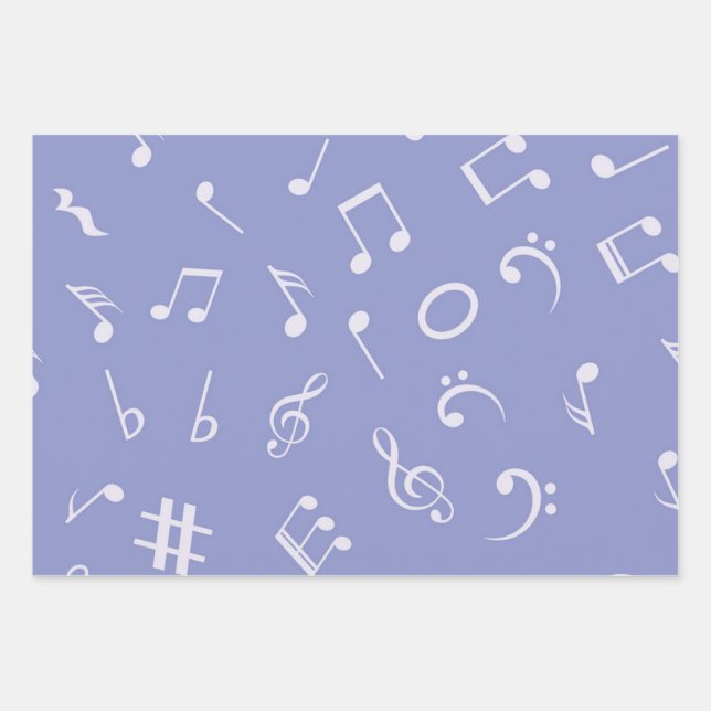 Musikmuster Geschenkpapier Set (Vorderseite)