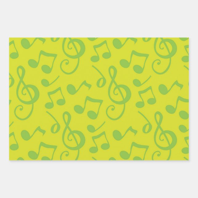 Musikmuster Geschenkpapier Set (Vorderseite)