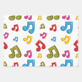 Musikmuster Geschenkpapier Set