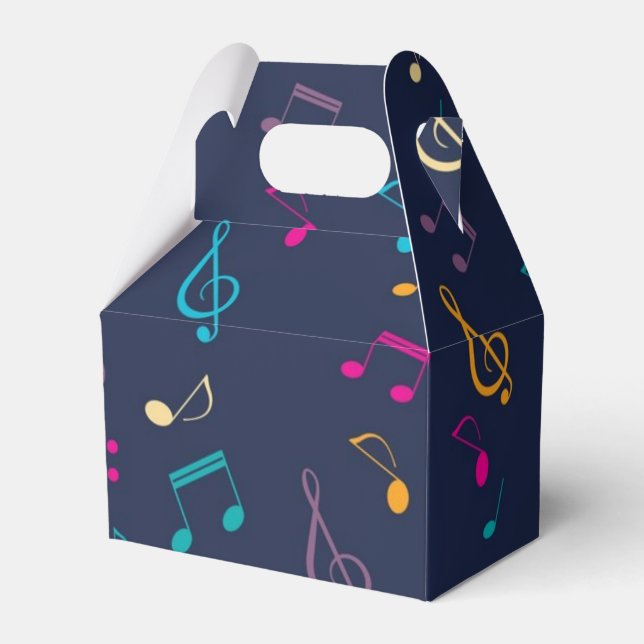 Musikmuster Geschenkschachtel (Vorderseite)