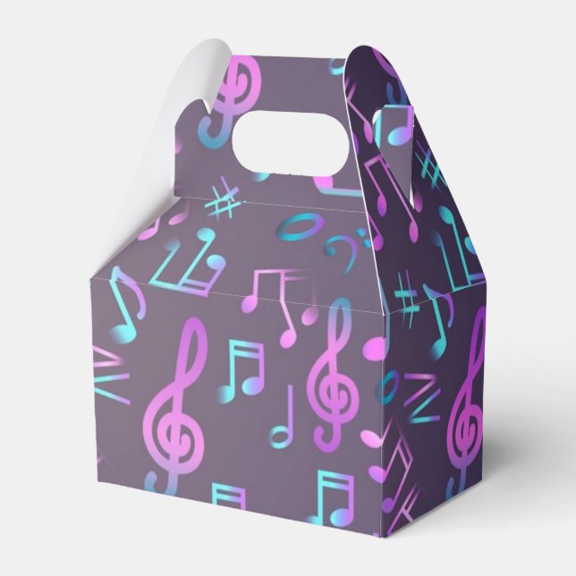 Musikmuster Geschenkschachtel (Vorderseite)