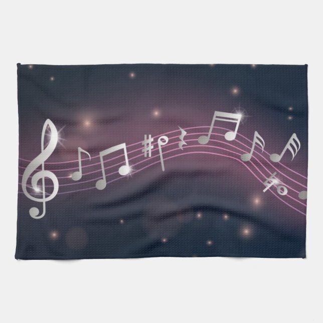 Musikmuster Geschirrtuch (Horizontal)