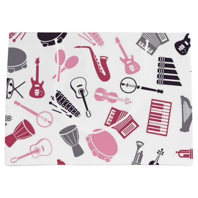 Musikmuster Große Geschenktüte (Vorderseite)