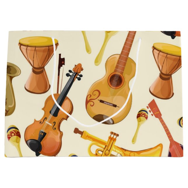 Musikmuster Große Geschenktüte (Vorderseite)