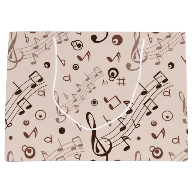 Musikmuster Große Geschenktüte (Vorderseite)