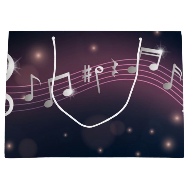 Musikmuster Große Geschenktüte (Vorderseite)