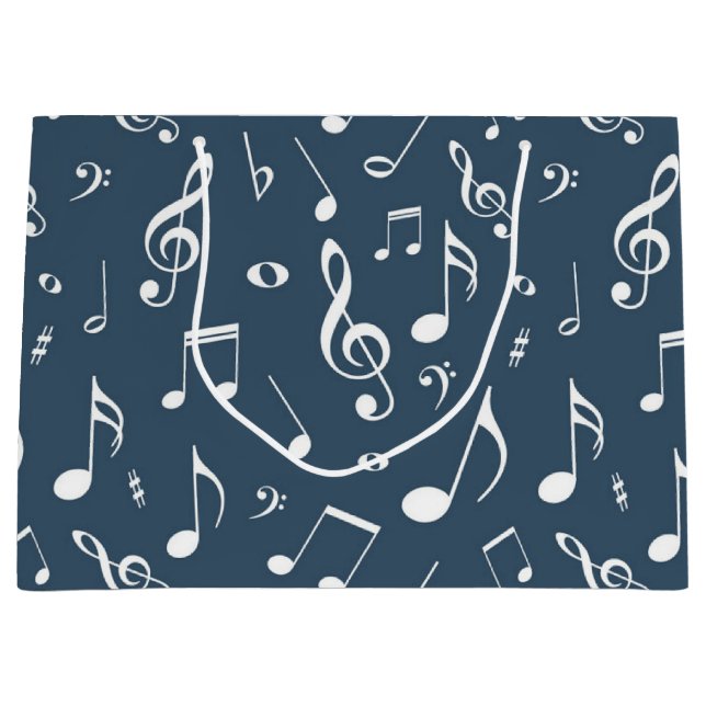Musikmuster Große Geschenktüte (Vorderseite)