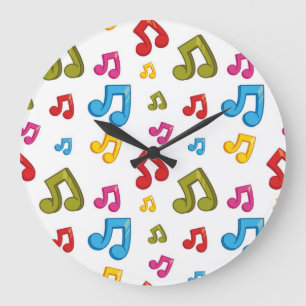 Musikmuster Große Wanduhr
