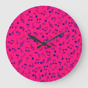 Musikmuster Große Wanduhr