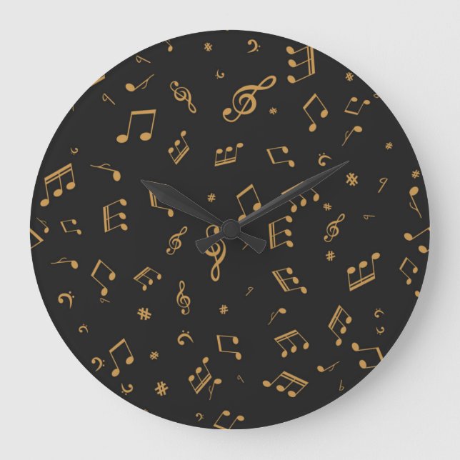 Musikmuster Große Wanduhr (Vorderseite)