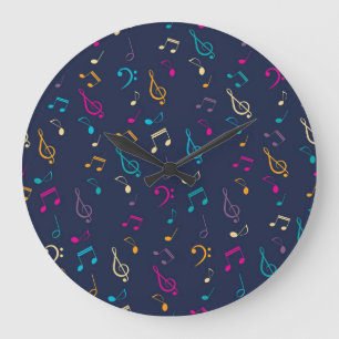 Musikmuster Große Wanduhr