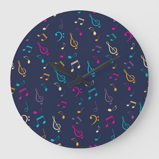 Musikmuster Große Wanduhr (Vorderseite)