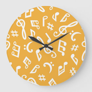 Musikmuster Große Wanduhr