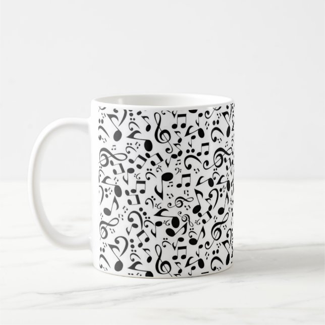 Musikmuster Kaffeetasse (Links)