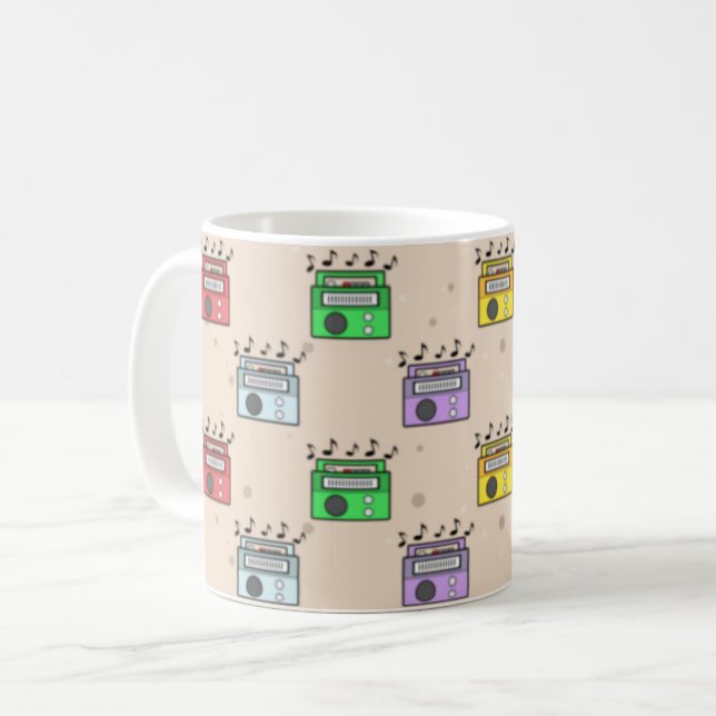 Musikmuster Kaffeetasse (Vorderseite Links)
