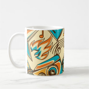 Musikmuster Kaffeetasse